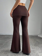 Essnce Women's Fashion American Style Slimming Knit Side Zipper Split Hem Bodycon Mini Skirt Dress Flare Pants